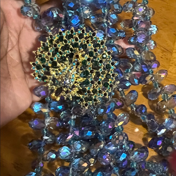 Elegant Blue and Gold Jewelry Set - Picture 3 of 3